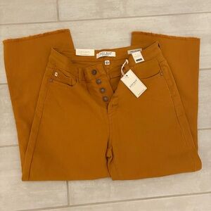 NWT Judy Blue Wide Leg Crop Denim, Mustard Color, Size 9/29